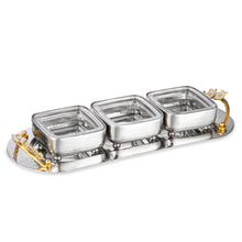 Orchid Large Square Dip Bowl Set